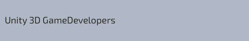 Unity 3D GameDevelopers